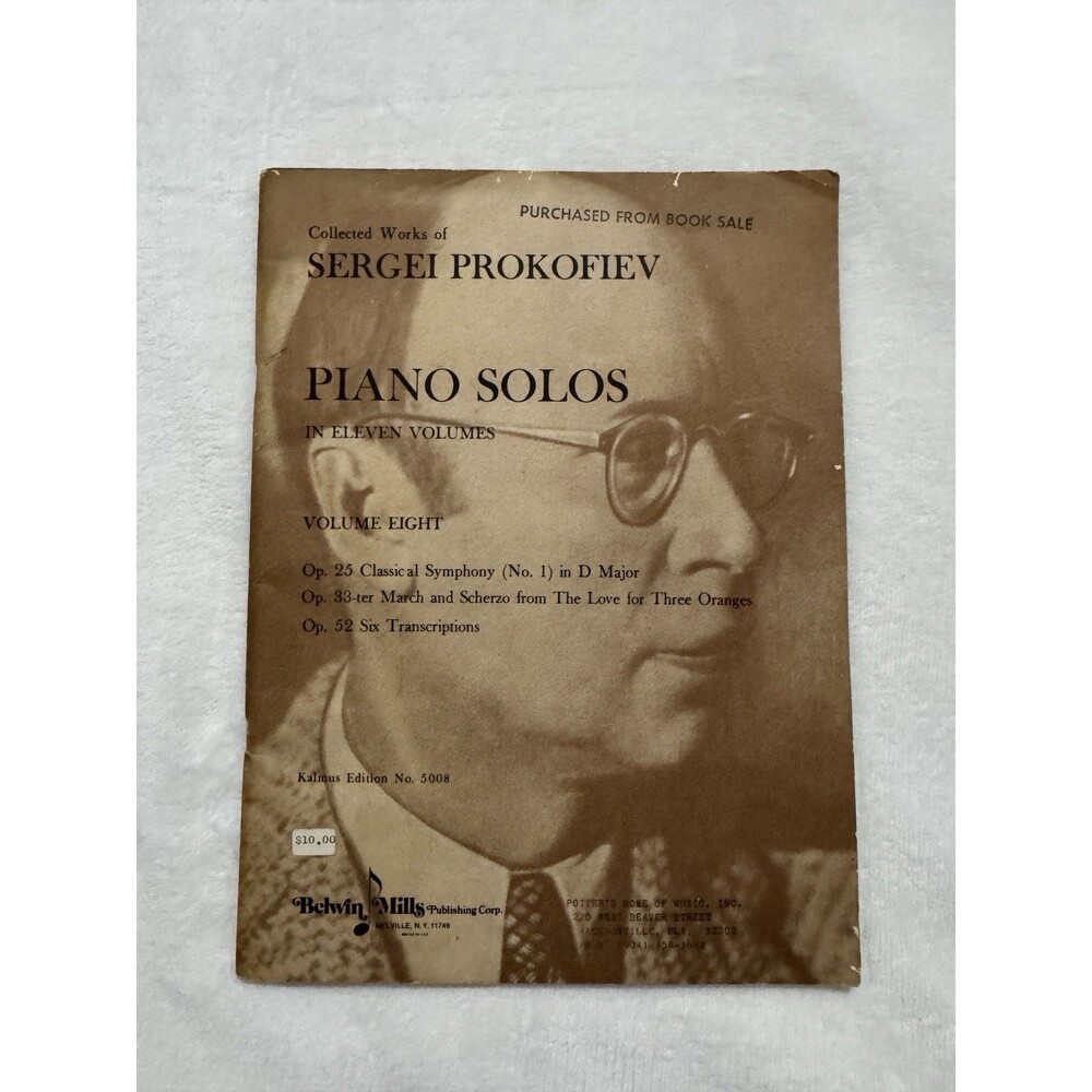 Prokofiev Piano Solos Sheet Music Volume 8 Op 25 33-ter 52 Symphony Book